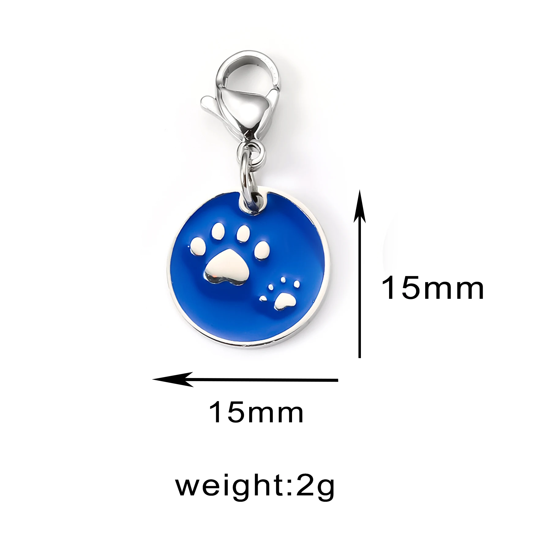 1Pc Dog Cat Tag Paw Pendant Puppy Kitten Pet Collar Tag Accessories DIY Keychain Charms Fashion Jewellery