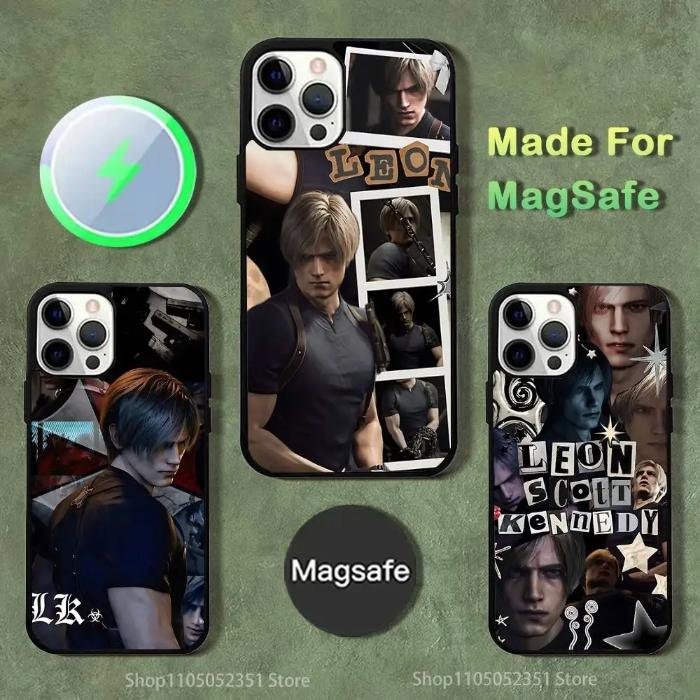 

L-Leon Scott K-Kennedy Phone Case For iPhone 16,15,14,13,12,11,Pro,Max,Plus,Mini,SE4,E Magnetic Magsafe Wireless Charging
