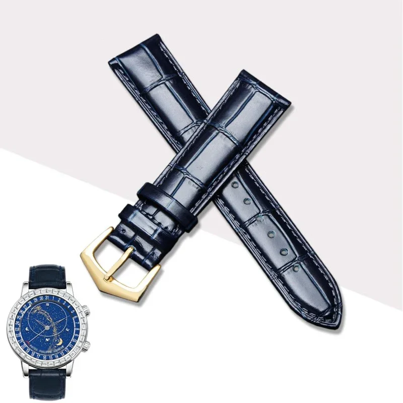 Genuine Leather Watch Strap For PP Patek Philippe Grenade 5167Ax butterfly Buckle 20mm 21mm 22mm Men's Women Watchband Chain