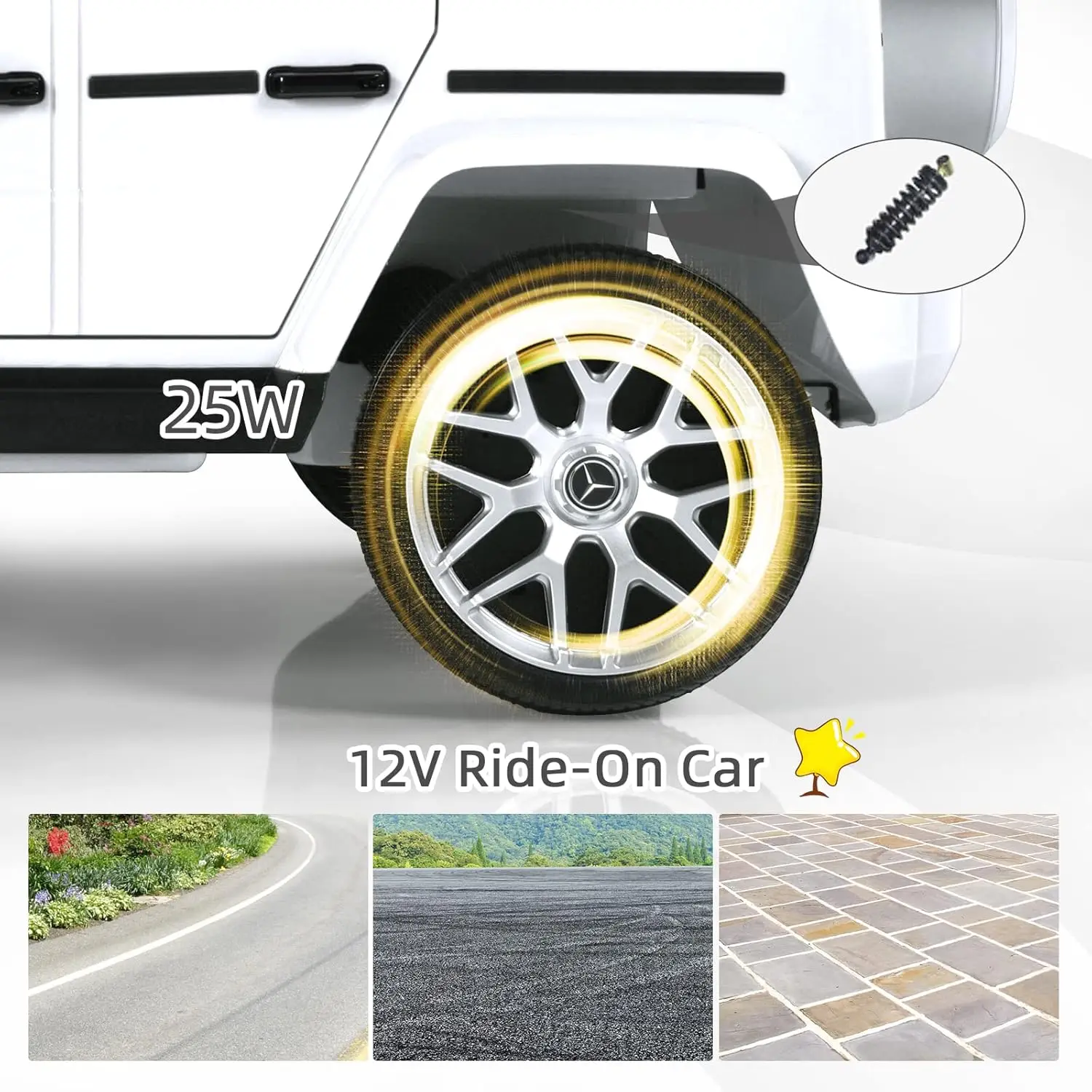 Gelicentieerde kinderrit op auto, 12V elektrisch voertuig met afstandsbediening, dubbele open deuren, muziek, Bluetooth, wielophanging, vleermuis