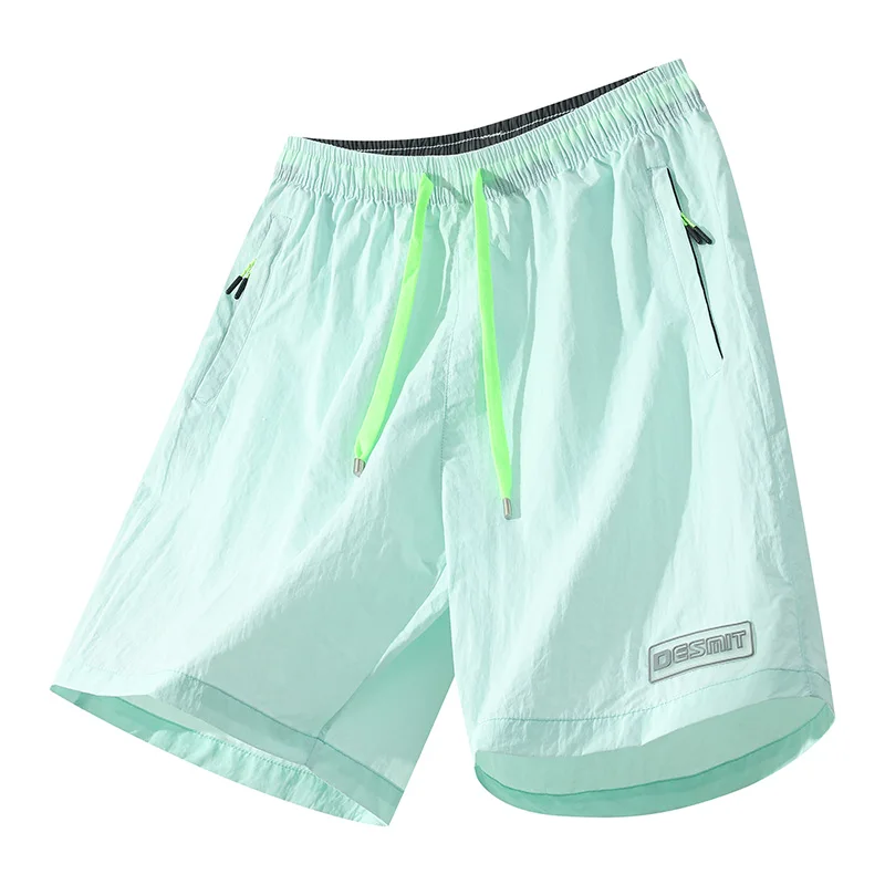 Men Quick Drying Summer Shorts Women Dopamine Color Ultra Thin Beach Shorts Jogger Casual Elastic Waist Drawstring Pants Sports