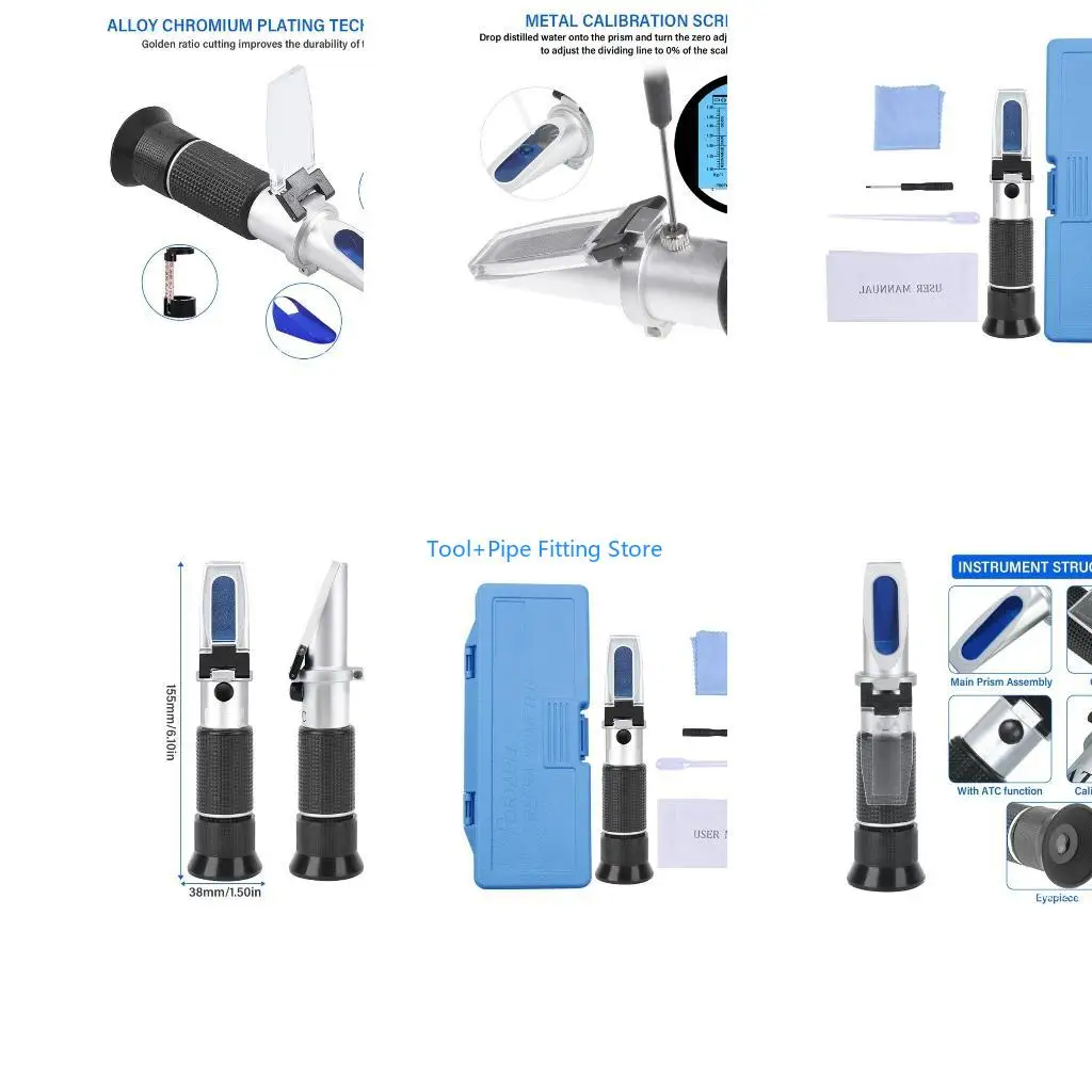F92B Multiple Function Refractometer Highlighting Visual Crystal Three point Consistent Readings of Automobile Fluid Parameters