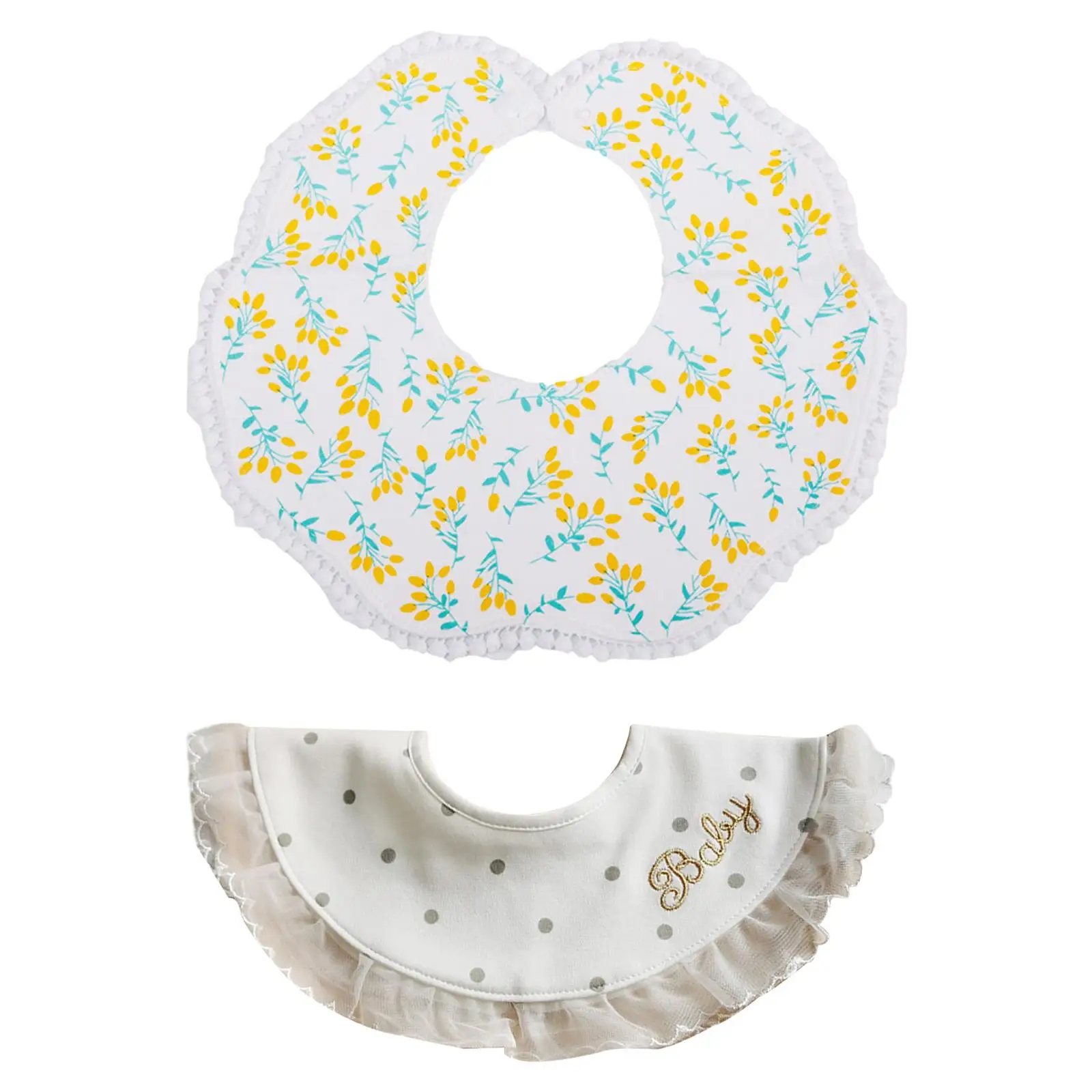 Drool Bib Adjustable Absorbent Soft Drooling Multi Use Scarf Bibs Baby Bib Lace Feeding Bibs for Toddlers Newborn Birthday Gifts