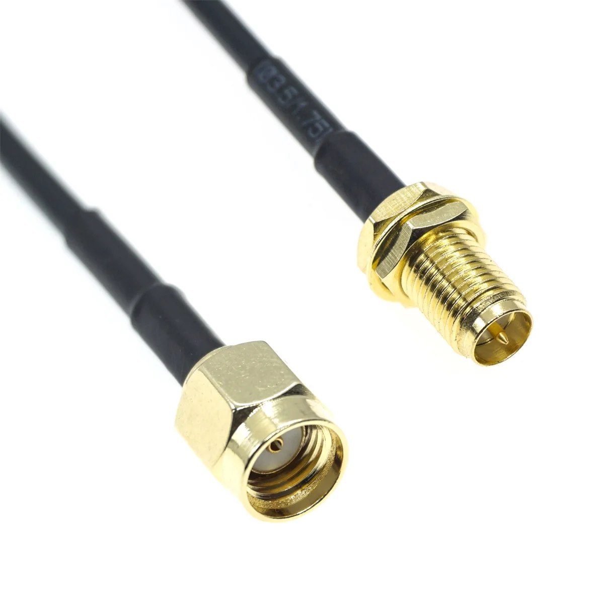 Câble RG174 SMA mâle vers SMA mâle femelle, connecteur de cloison RPSMA, fil d'extension RF Coaxial, cavalier RG316 Pigtail 2M 5M 10M