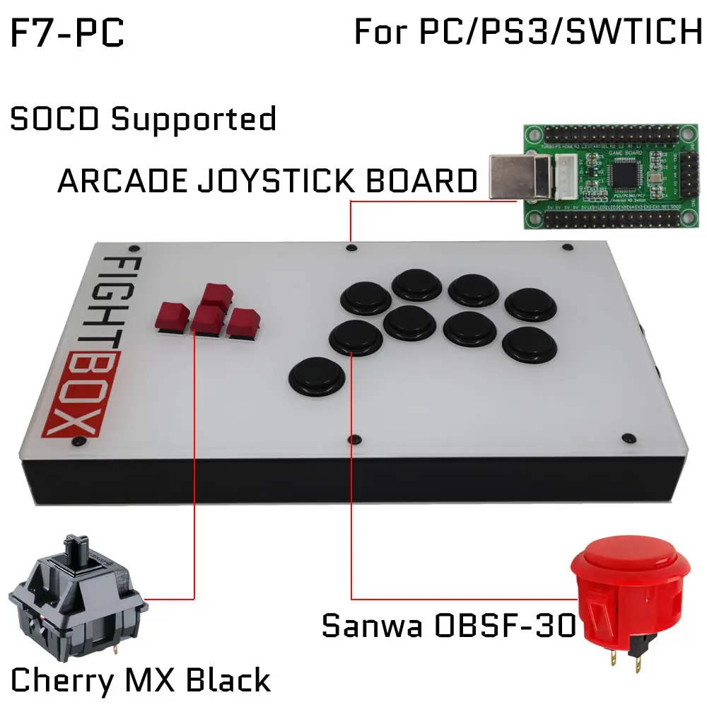 Fightbox-ワイヤレスアーケードゲームコントローラー、キーボード