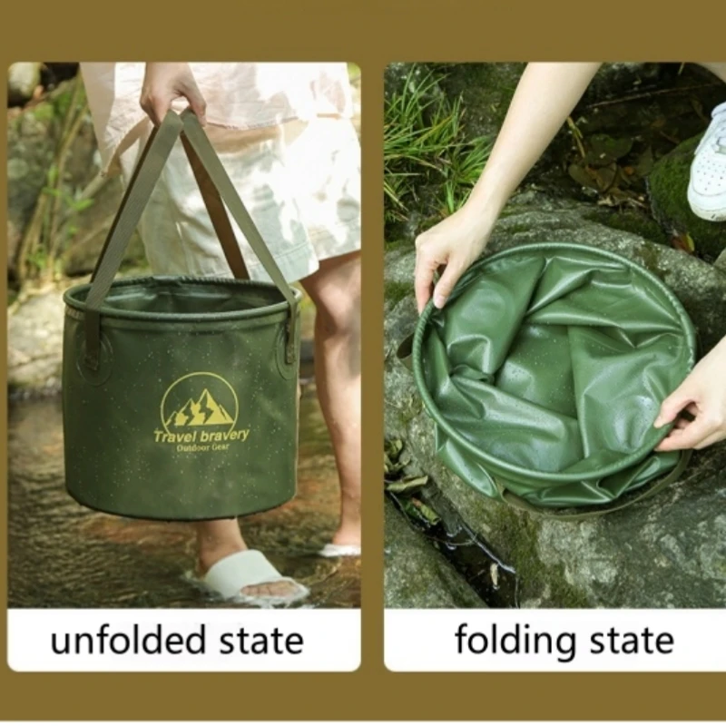 دلو غسيل السيارات المحمول في الهواء الطلق، دلو حمام القدم القابل للطي، حوض غسيل السفر، دلو الغسيل والتخييم #1
