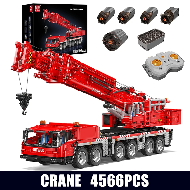 Mould King 17065 Technische Auto Speelgoed De Rode Grove GMK Kraan Bouwblokken Engineering Truck Steenset Kinderen Kerstcadeau