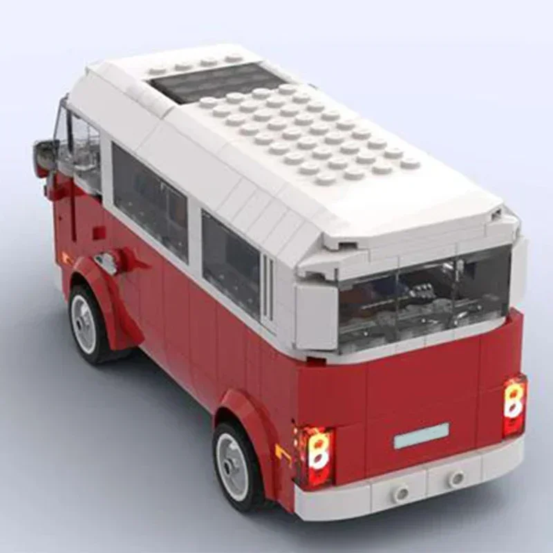 City Car Model Moc Building Bricks T2 Microbus Minivan Camper Technology Modular Blocks Gifts Christmas Toys DIY Sets Assembly