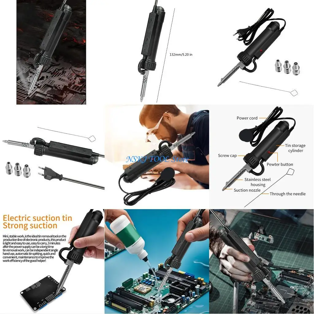 

L8RC High Efficiency Electric Solder Removal Tool for Electronics Hobbyists and Technical Repair Work