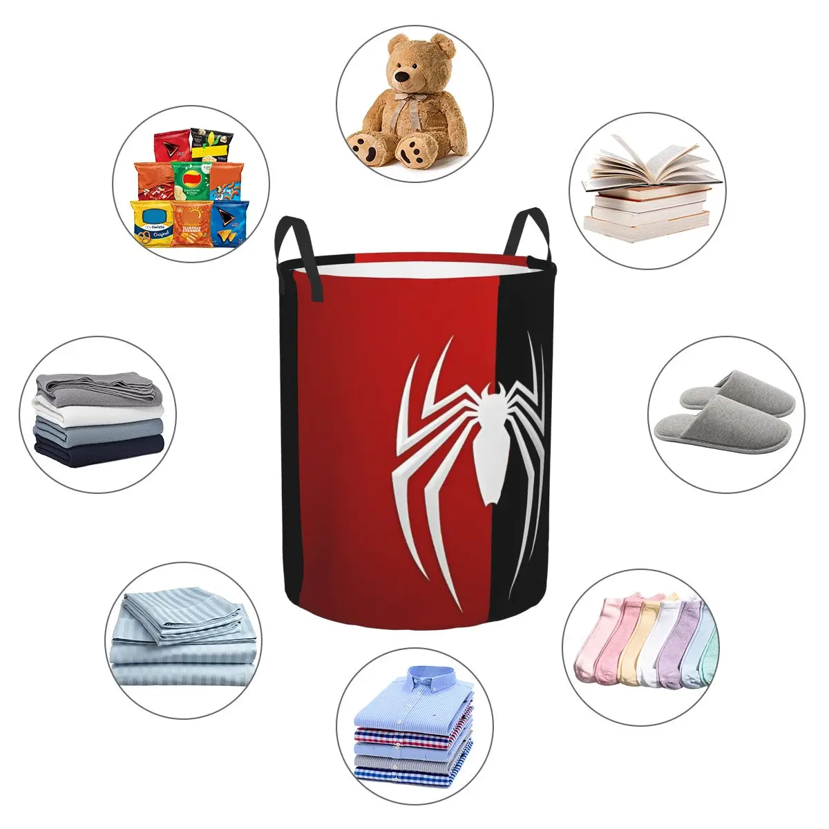 Spider Man Toy Storage Box Sturdy Kids Toys Bin Organizer Basket for Nursery Room