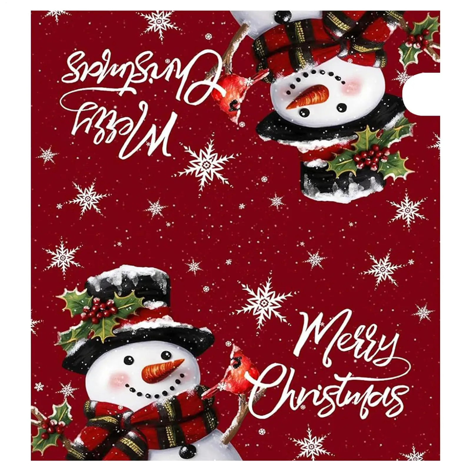 Christmas Snowman Mailbox Cover 21 X 18 Inch Magnetic Winter Snowflake Mailbox Cover Christmas Post Letter Box Wraps for Garden