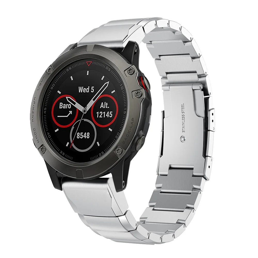 ステンレスメタルブレスレット,Garmin forerunner 955 745 945 lte s62 s60/instinct 2 45mm,22/26mm用