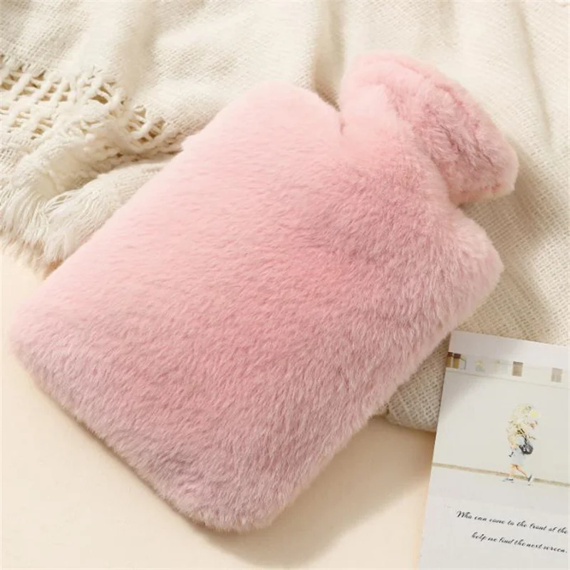 Plush cover water injection Hot water bag, thickened hot water bag Winter Warmth Products