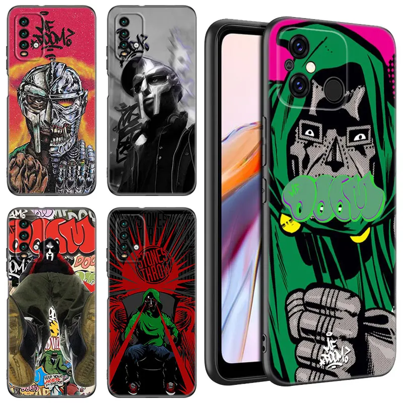 MF DOOM-funda de silicona negra para teléfono, carcasa para Xiaomi Redmi 11 Prime 11A 12C 13C A1 A2 Plus 12 4G 10 5G 8A 9A 10A 9C 10C 9i 12R Note 9T