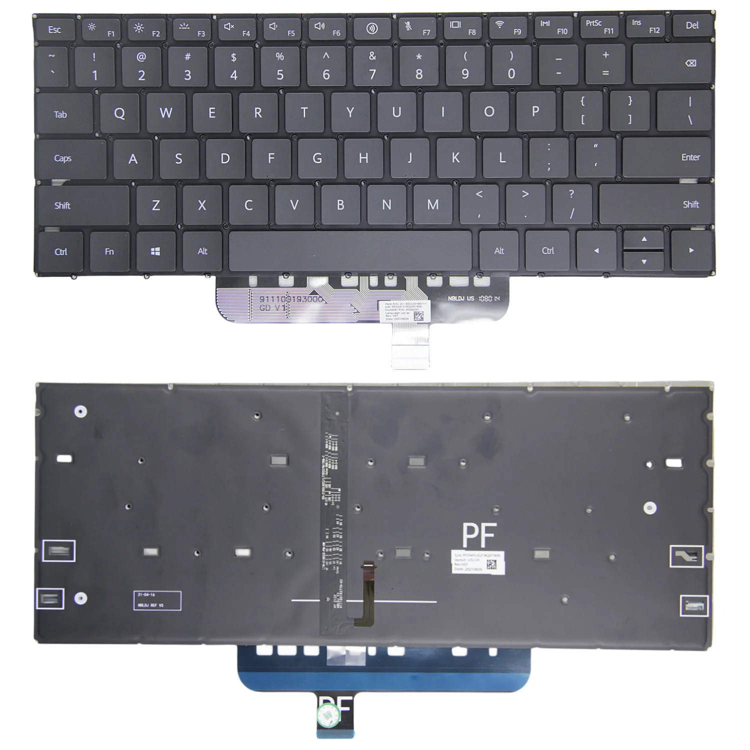 100%New US For HuaWei MateBook 13S/14S 2021 HKD EMD-W56 W76 MRG/HKF-16 Laptop Keyboard