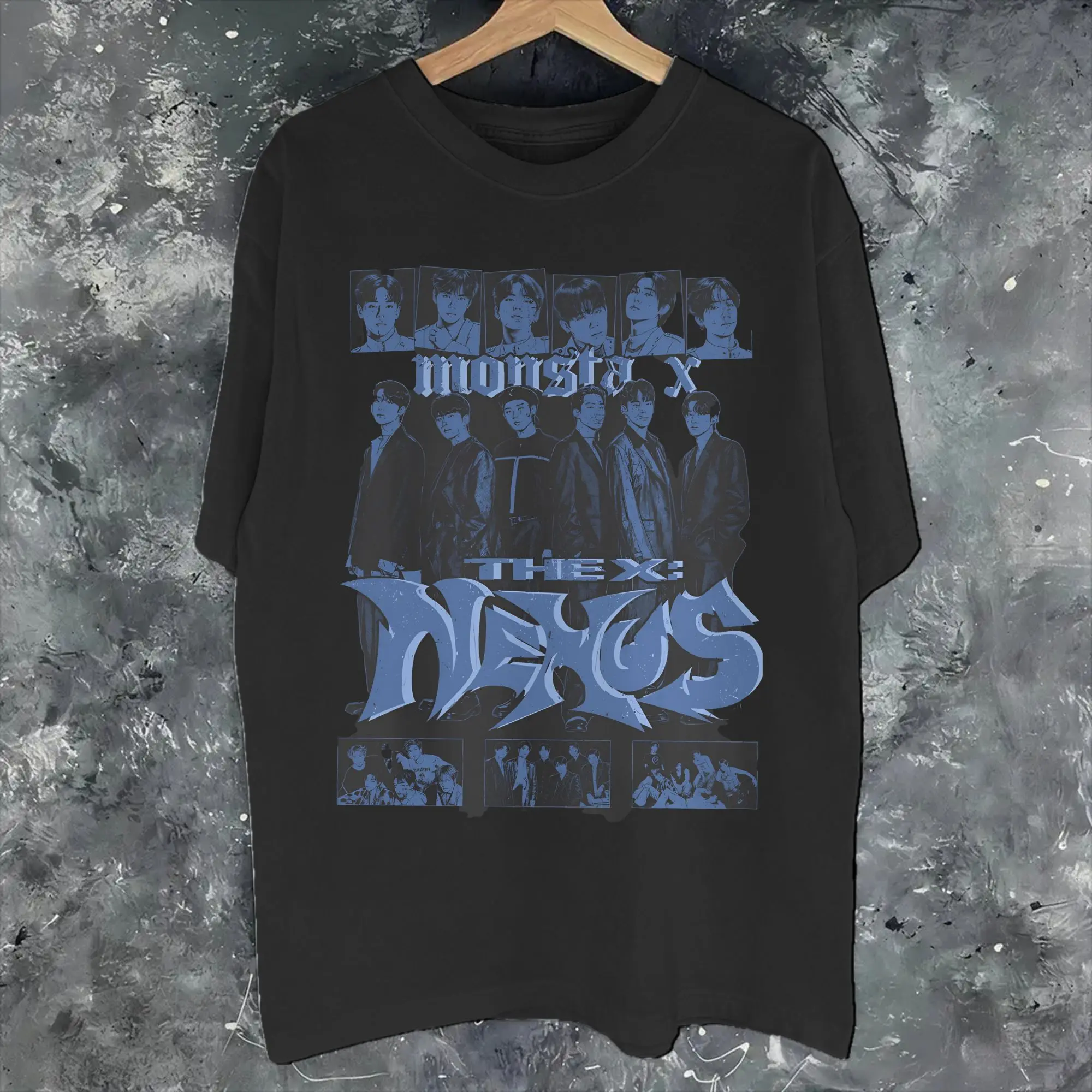 Men Women Graphic Print Monsta X the X Nexus North America World Tour  Tee T Shirt Cotton  T-shirts Clothing
