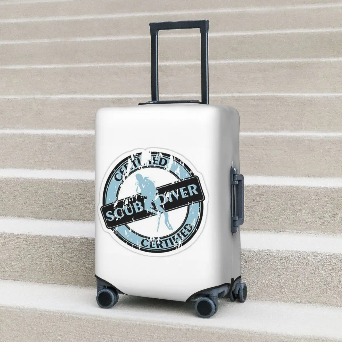 

Travel City Doodle Suitcase Cover Protection Elastic Travel Luggage Protector Covers for 18-32 Inch