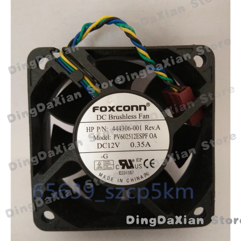 D Foxconn PV602512ESPF Fan For HP 444306-001 0.35A 4Pin 60*60*25m Cooling Fan