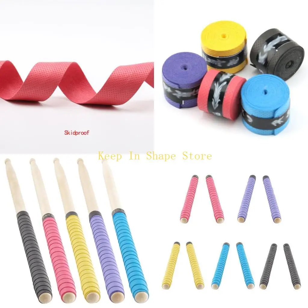 U1JC Drum Tape Drumstick Wrap Anti Slip Drumstick Grip Drum Sweat Absorbed Grip
