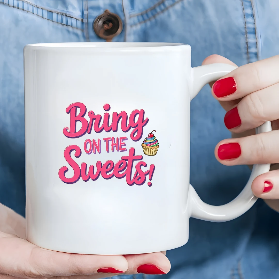 11온스 머그컵 + 디저트 파티컵 어린이 만화 케이크컵 크리스마스 선물 가족과 사무실 필수품