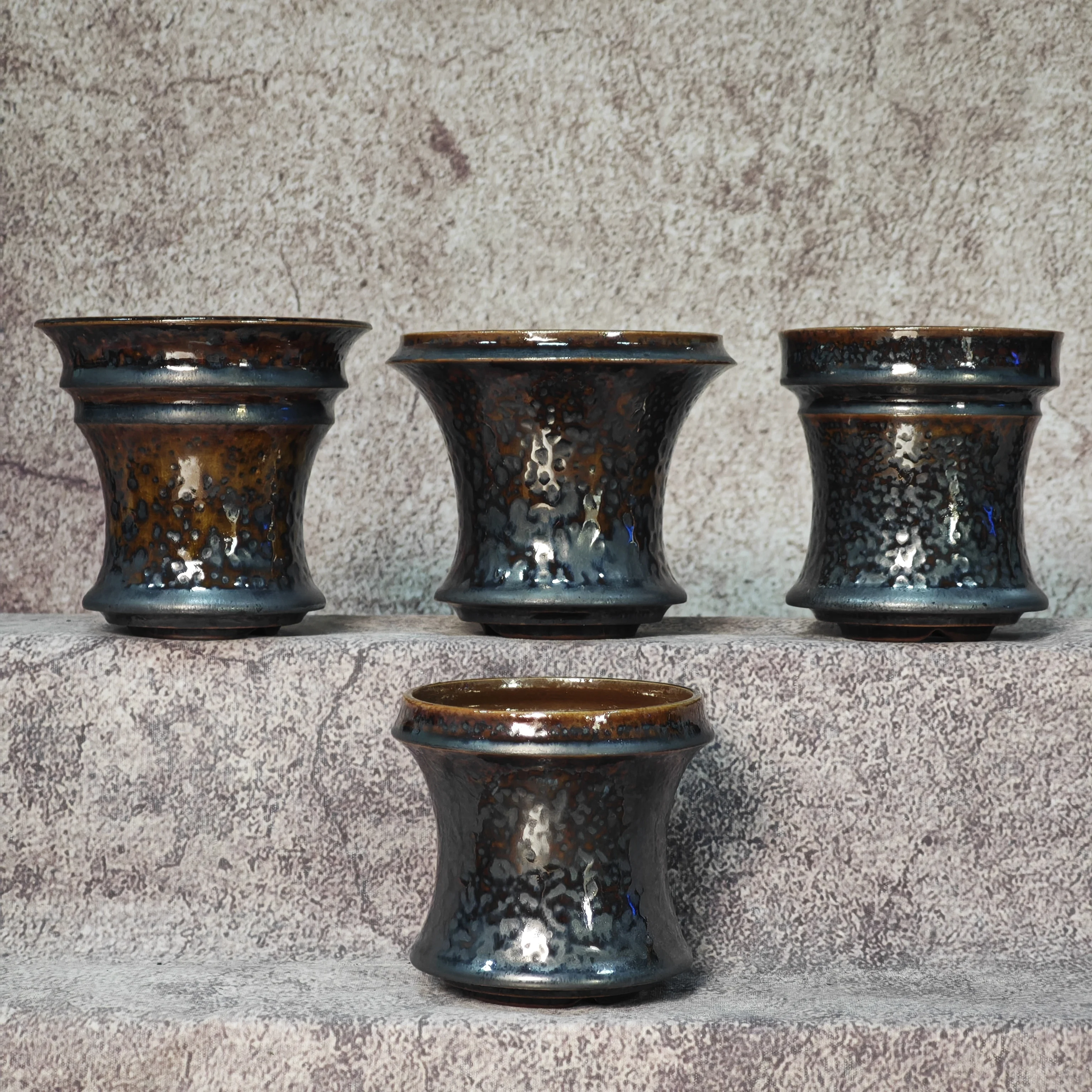 3D Printing Pot - 3‑4.5 Inch Handmade Ceramic Caudiciform Root