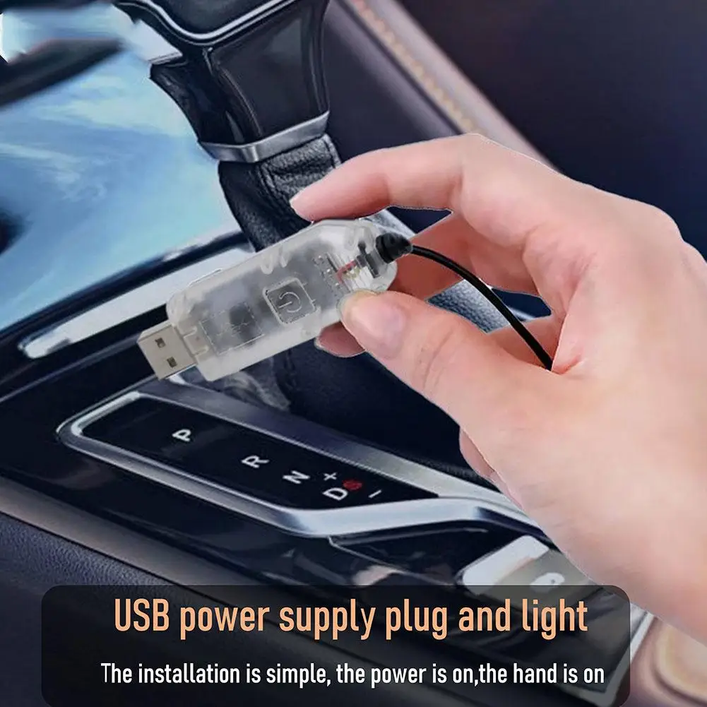 

Car Interior Decorative Lamps Strips RGB Car Interior Ambient LED Strip Light Invisible Kit Atmosphere USB Optic Fiber Z3V6