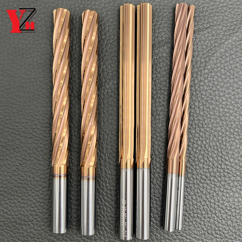 YZH 100mm 150mm Machine Reamer HRC60 Coated Straight Groove Tolerance H7 Harened Steel Metal Cutter CNC Turning Hole