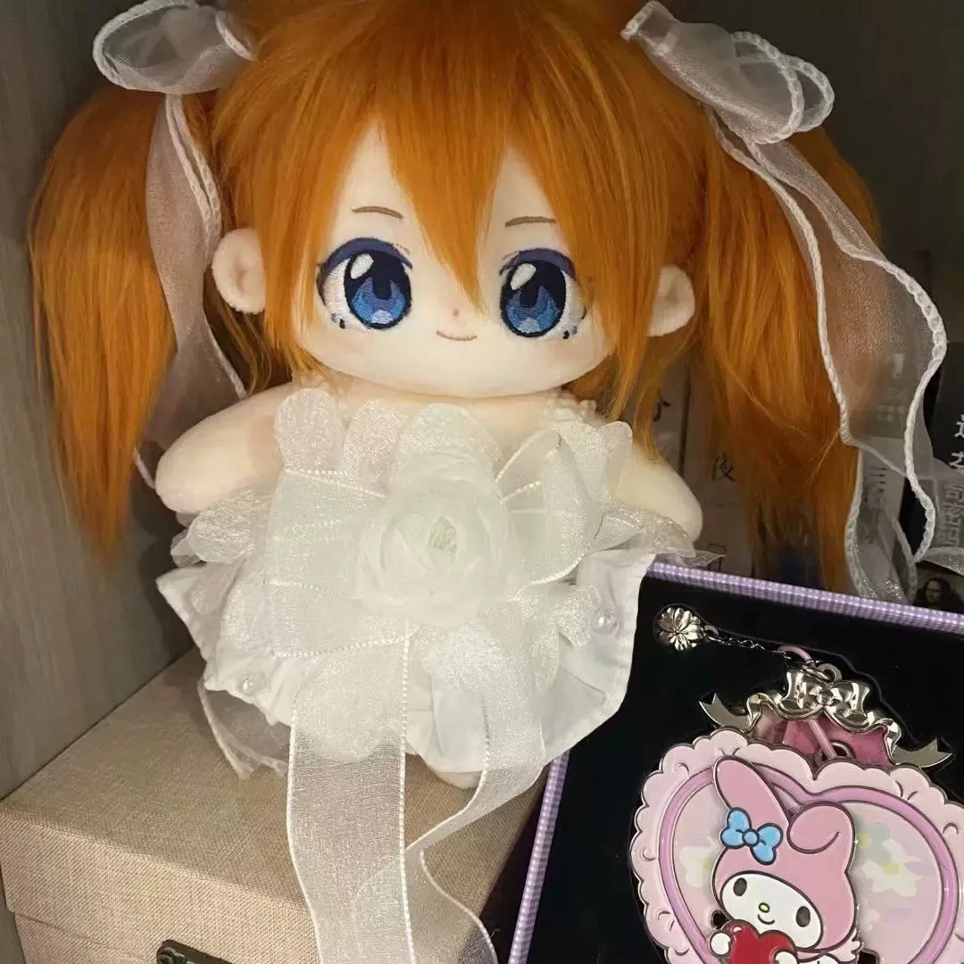 20CM New EVA Asuka Langley Soryu Cosplay Cartoon Anime Soft Body Dress Up Clothes Xmas Gift