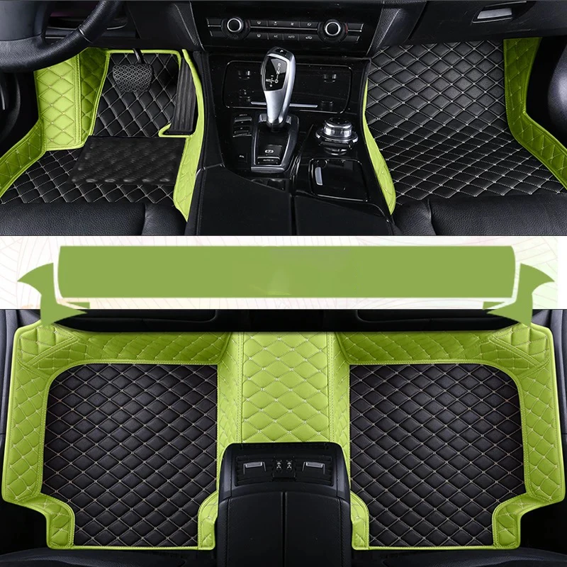 Custom Leather Car Floor Mat For Hyundai Kona Grand i30 ix25-creta i10 2010 2012 2013 2014 2015 Waterproof interior Accessories