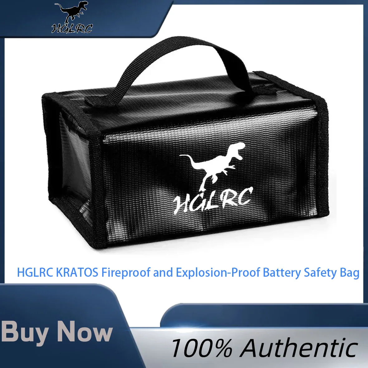 HGLRC KRATOS Fireproof Explosion-Proof Lipo Safe Bag 80x120x180mm for TATTU Gens Ace LiPo Battery FPV Racing