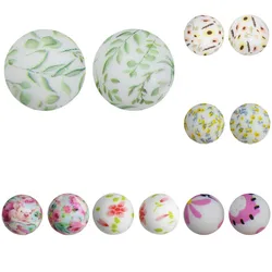 10Pcs15mm New Flower Silicone Beads Small Daisy Pattern Food Grade Silicone Beads DIY Making Bracelet Keychain Accessories