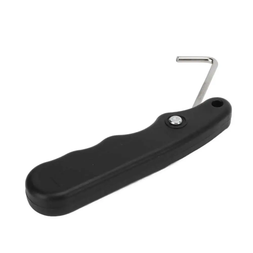 Practical Folding Black Figure Roller with Extended Hook Ice Hockey With Extended Hook Skate Lace Tightener Ice Hockey Puller