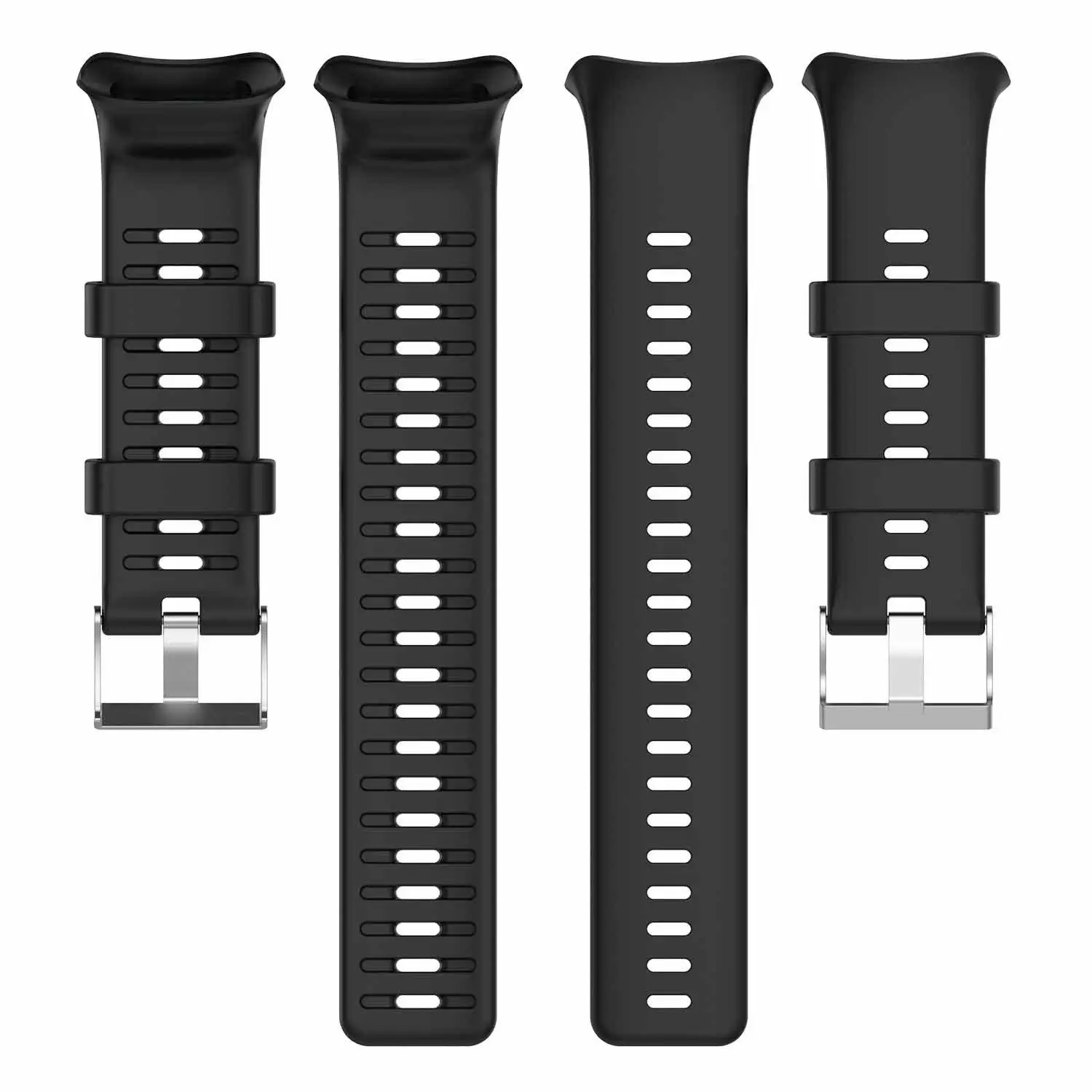 Compatible replacement strap for Polar Vantage V silicone band (black)