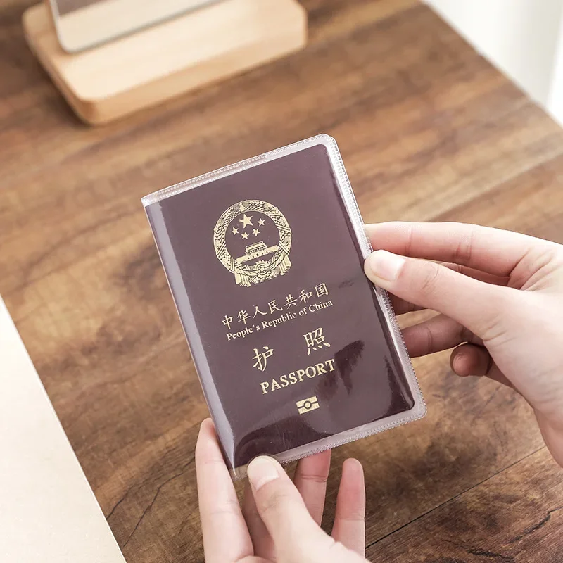 Transparent Passport Travel PVC Business Credit Card Cover Simple Credentials Storage Bag Bank Card Protection ID Case Accessory