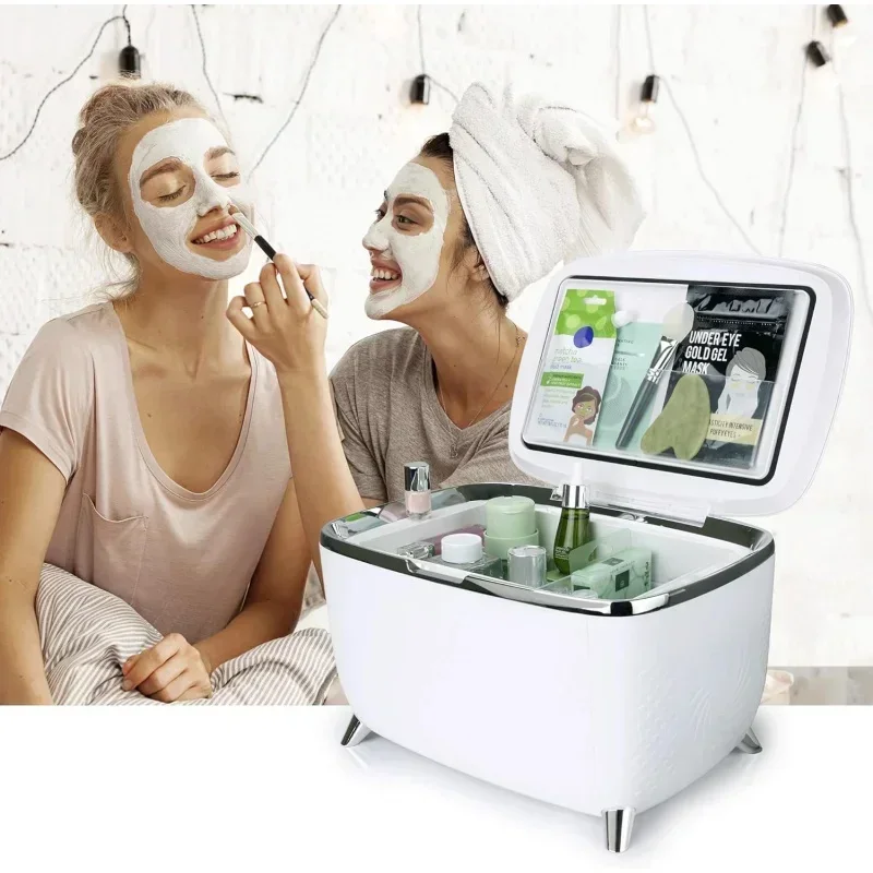 QWPERSONAL CHILLER 6.2L SkinCare Fridge,Portable Cosmetic Mini Fridge,Low Noise Small Refrigerator for Beauty Products,Beverage