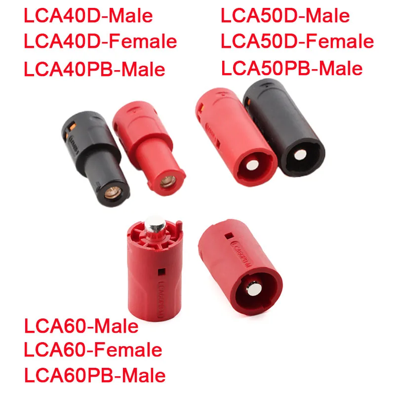 10Pcs/1pc Amass LCA40D LCA50D LCA60 Dc plug high current single PIN riveted crimping connector Male Female Battery Connector