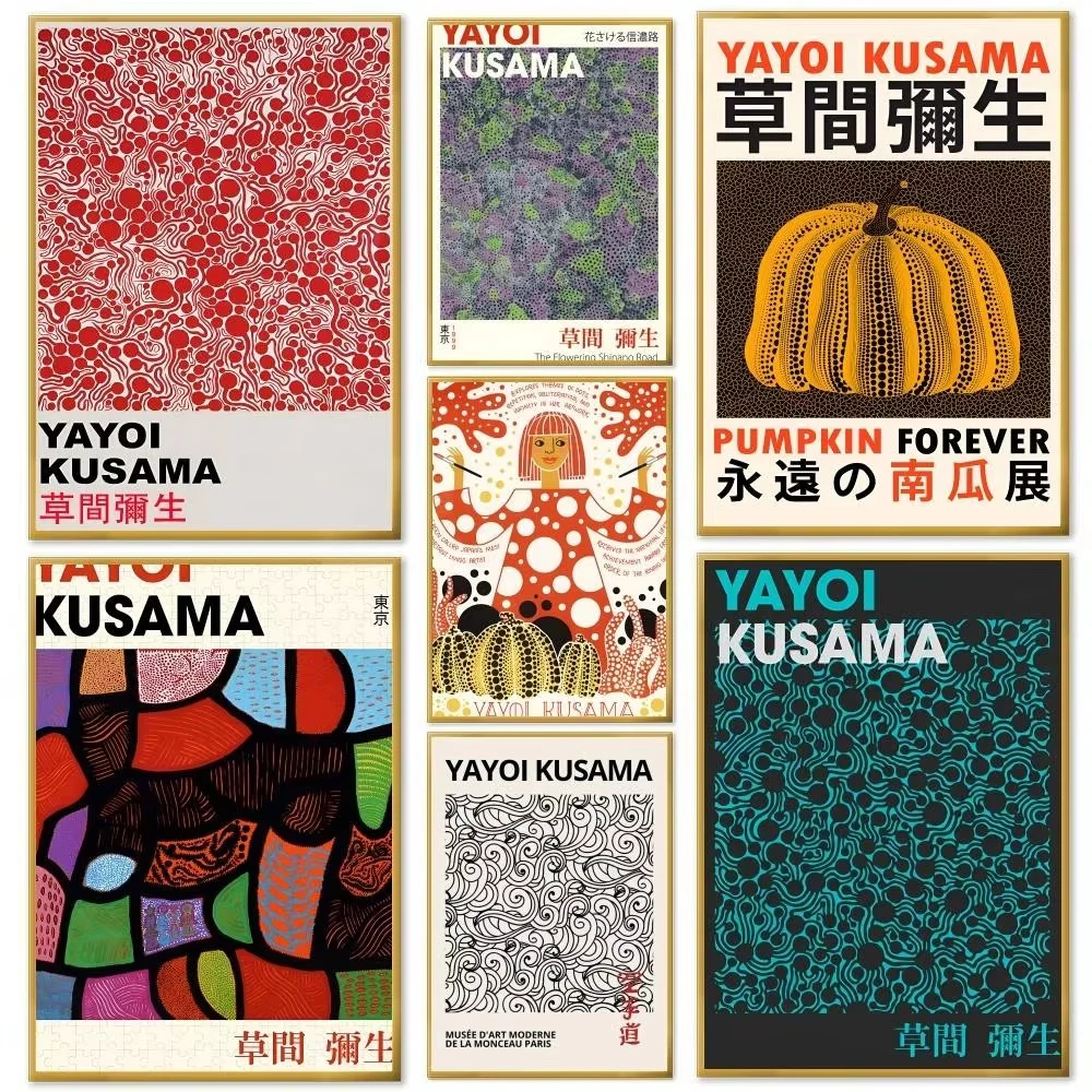 

Y-Yayoi Kusama Art Poster Stickers art wall Murals decor Game Room Decor Gifts Kawaii HD painting