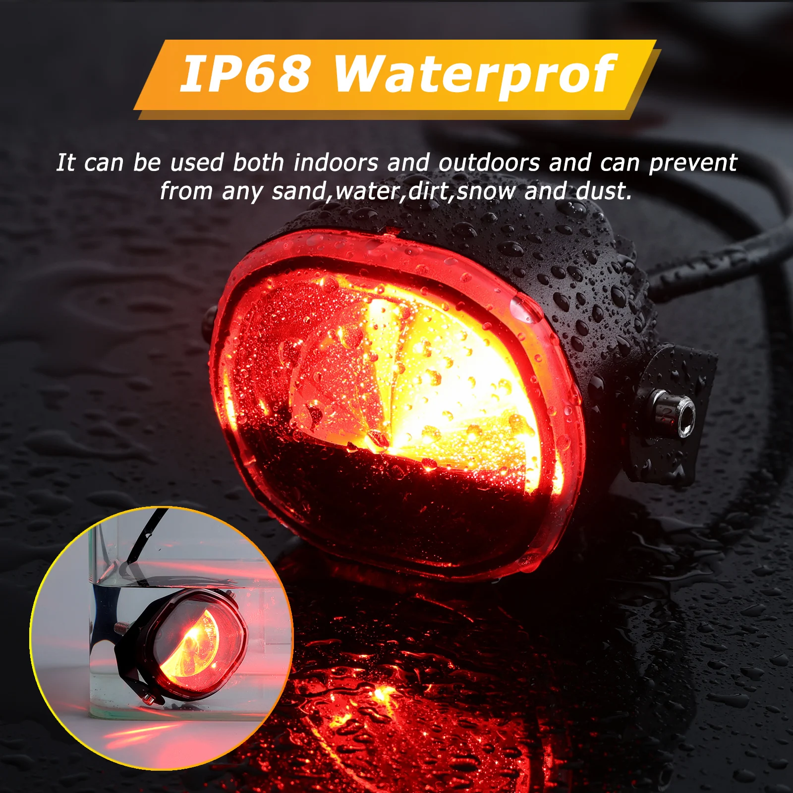 Universal Arc LED Waterproof Forklift Warning Light LED Boundary Lamp Safety Reversing Red Pedestrian Warehouse Adjustable Truck