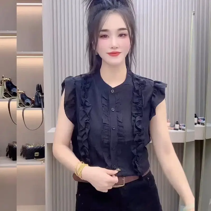 

Элегантная женская рубашка свободного кроя в деловом стиле с деревянными рукавами, дышащая, влагоотводящая, модная, немнущаяся