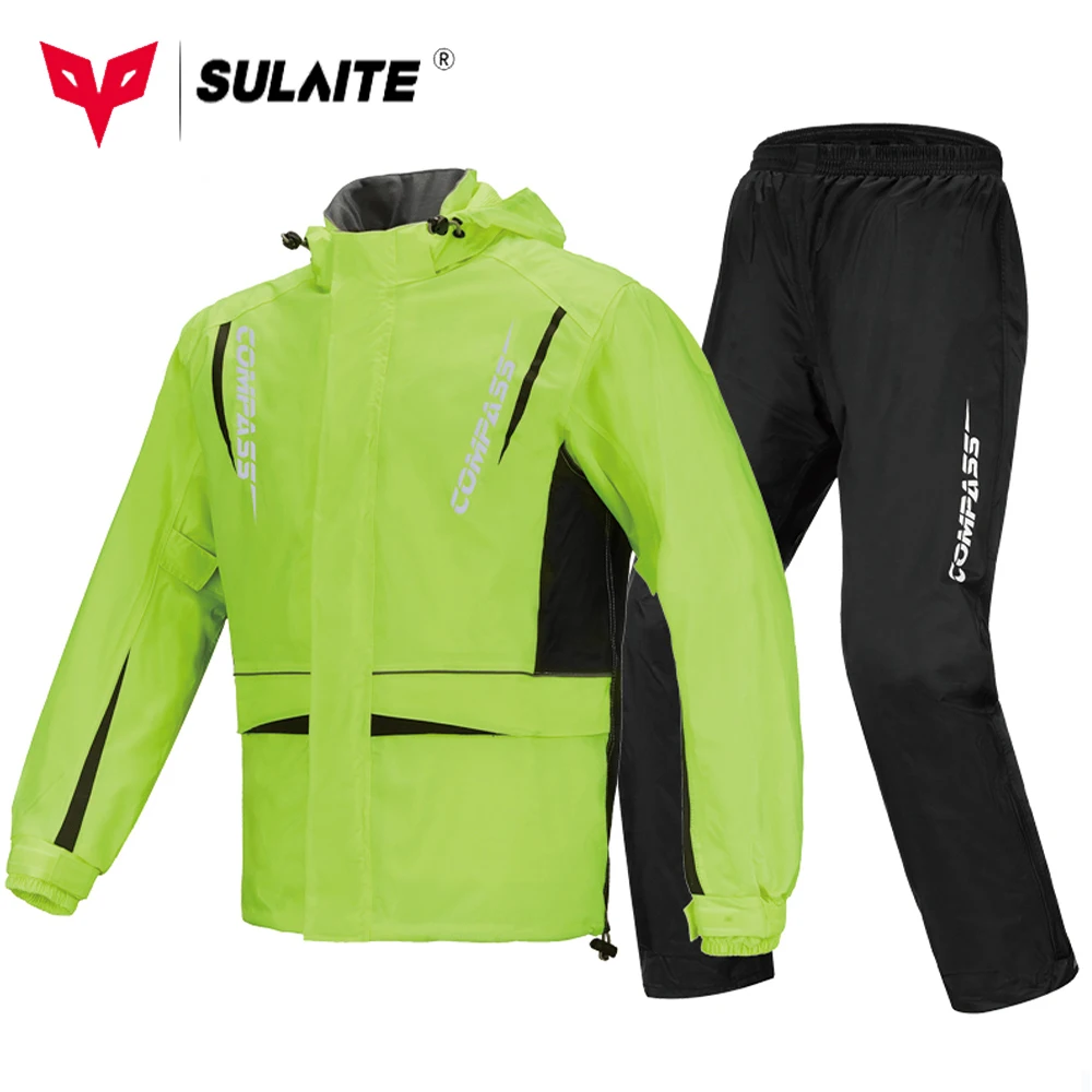

Motorcycle Reflective Raincoat Set Moto Motocross Waterproof Clothing Men's Breathable And Comfortable Ultra-thin Rain Coat