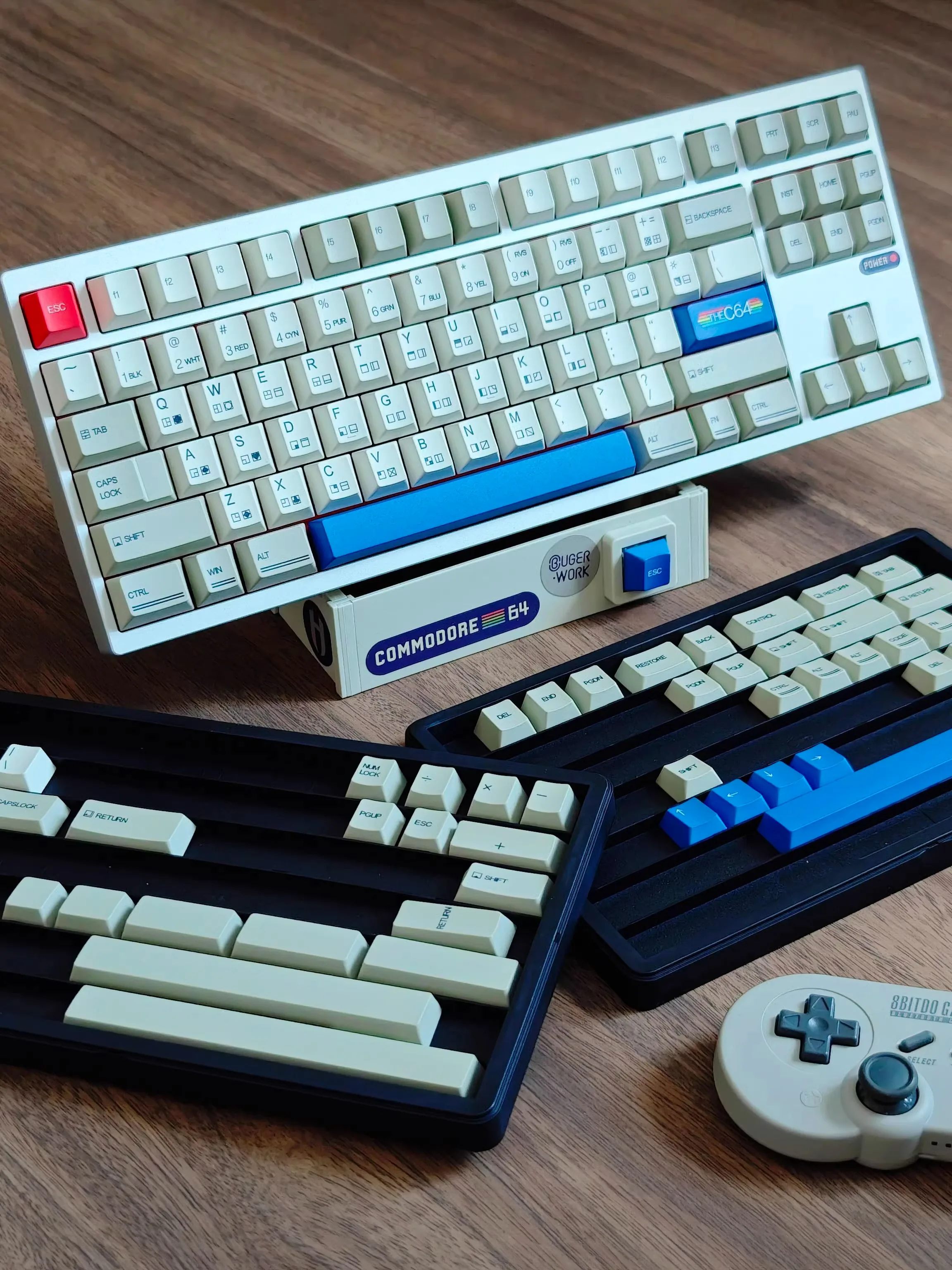 Personalizado bonito PBT Keycaps, Sublimação térmica Keycaps, Tema C64re, 158 chaves