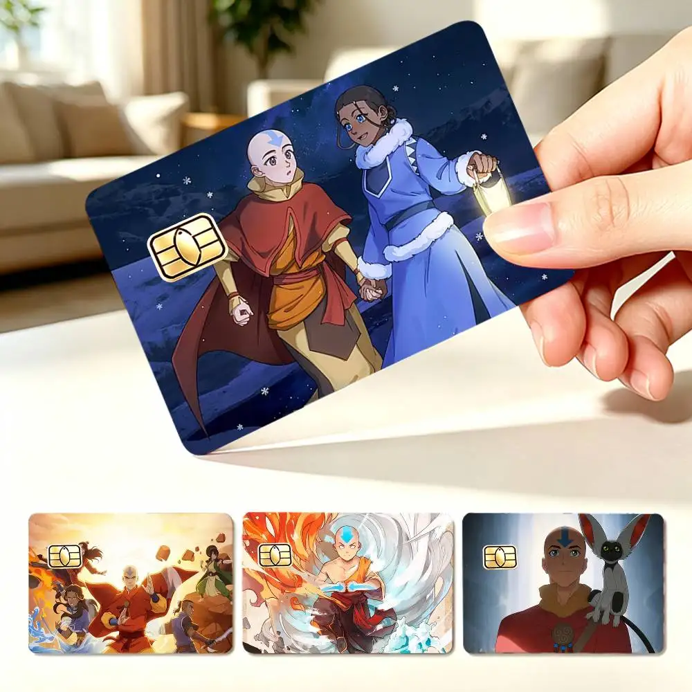 Fantasy A-Avatar The Last Airbender  4pcs 1Set Card Stickers Small Waterproof Chip 4PCS Card Sticker Anti-Scratch