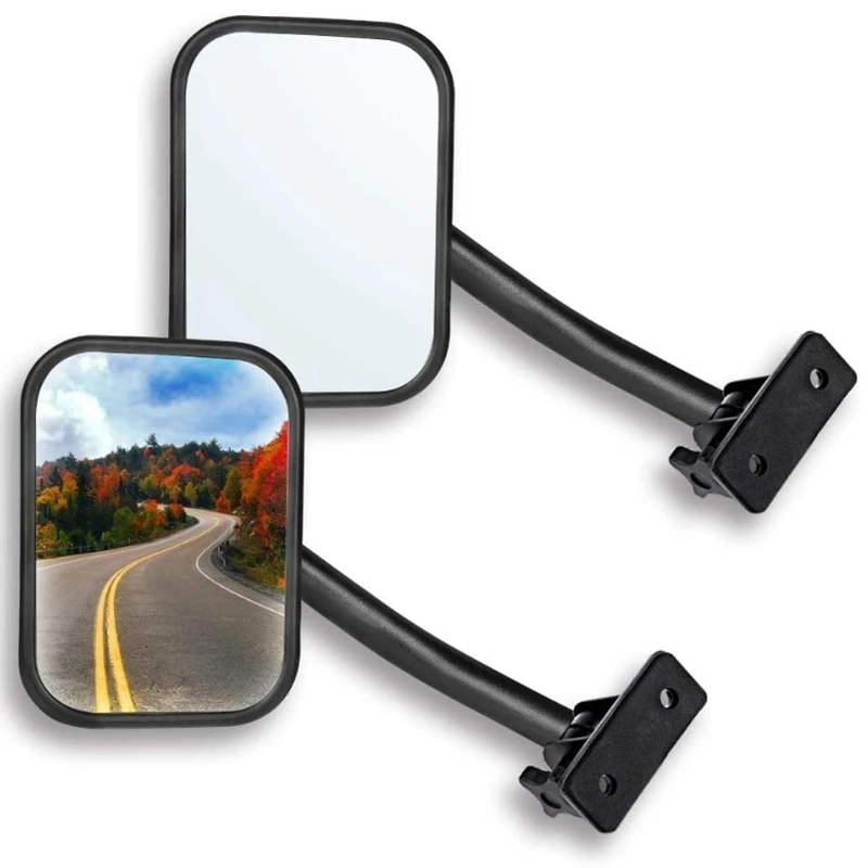 Door Off Mirror for Wrangler TJ JK Off-Road Morror Rectangular Mirrors Side View Mirror, 2 Pack