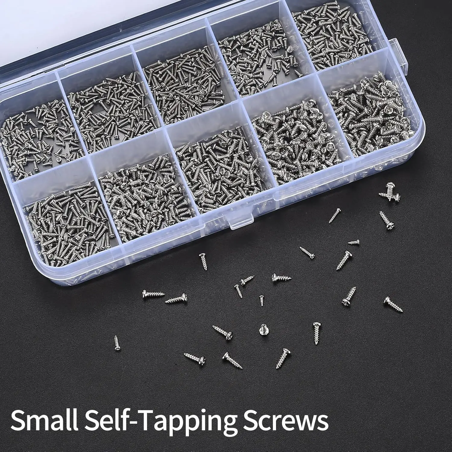 Carbon Steel Micro Fasteners Assortment Cross Recessed Round Head Screws Hardware For Laptop Phone Repairing DIY Projects Tools