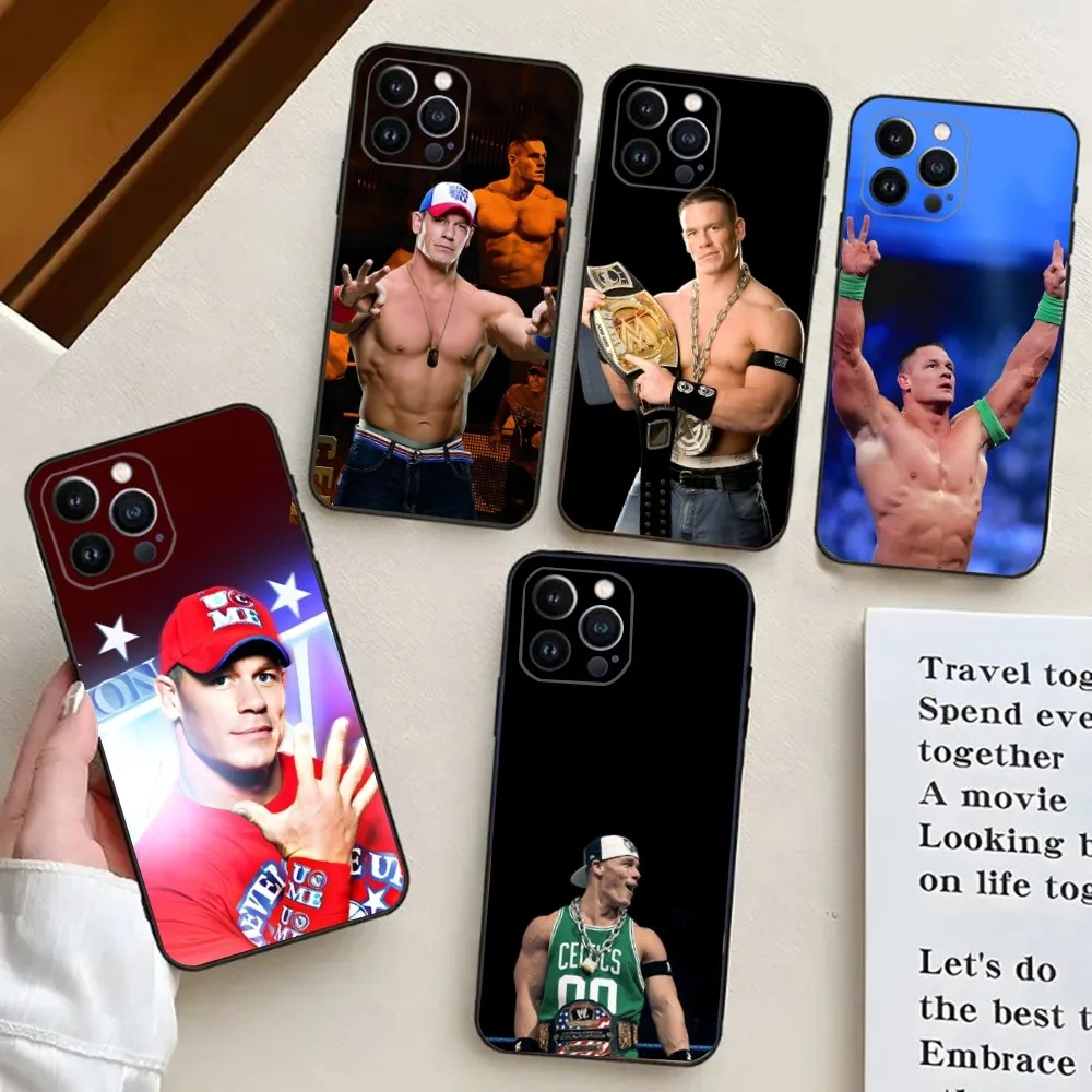 Wrestling Star John Cena Phone Case For iPhone 15,14,13,12,11,Plus,Pro Max,XS,X,XR,SE,Mini,8,7 Soft Silicone Cover