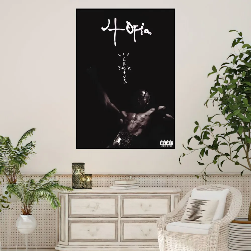 Rapper T-Travis S-Scott UTOPIA Poster Prints Wall Sticker Painting Bedroom Living Room Decoration Office Home Self Adhesive