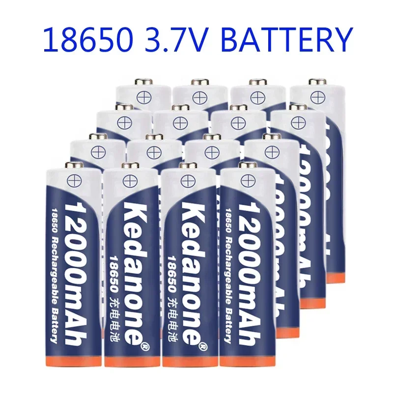 New 18650 Rechargeable Battery 3.7V 18650 12000mAh Capacity Li-ion Rechargeable Battery For Flashlight Torch Battery