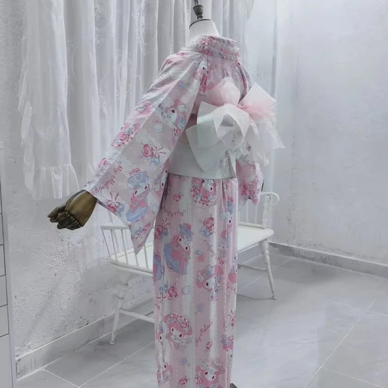 

Sanrio Melody японское кимоно Лолиты юката длинное платье 2025 аниме больших размеров с поясом и лентой подарок на Хэллоуин и Рождество