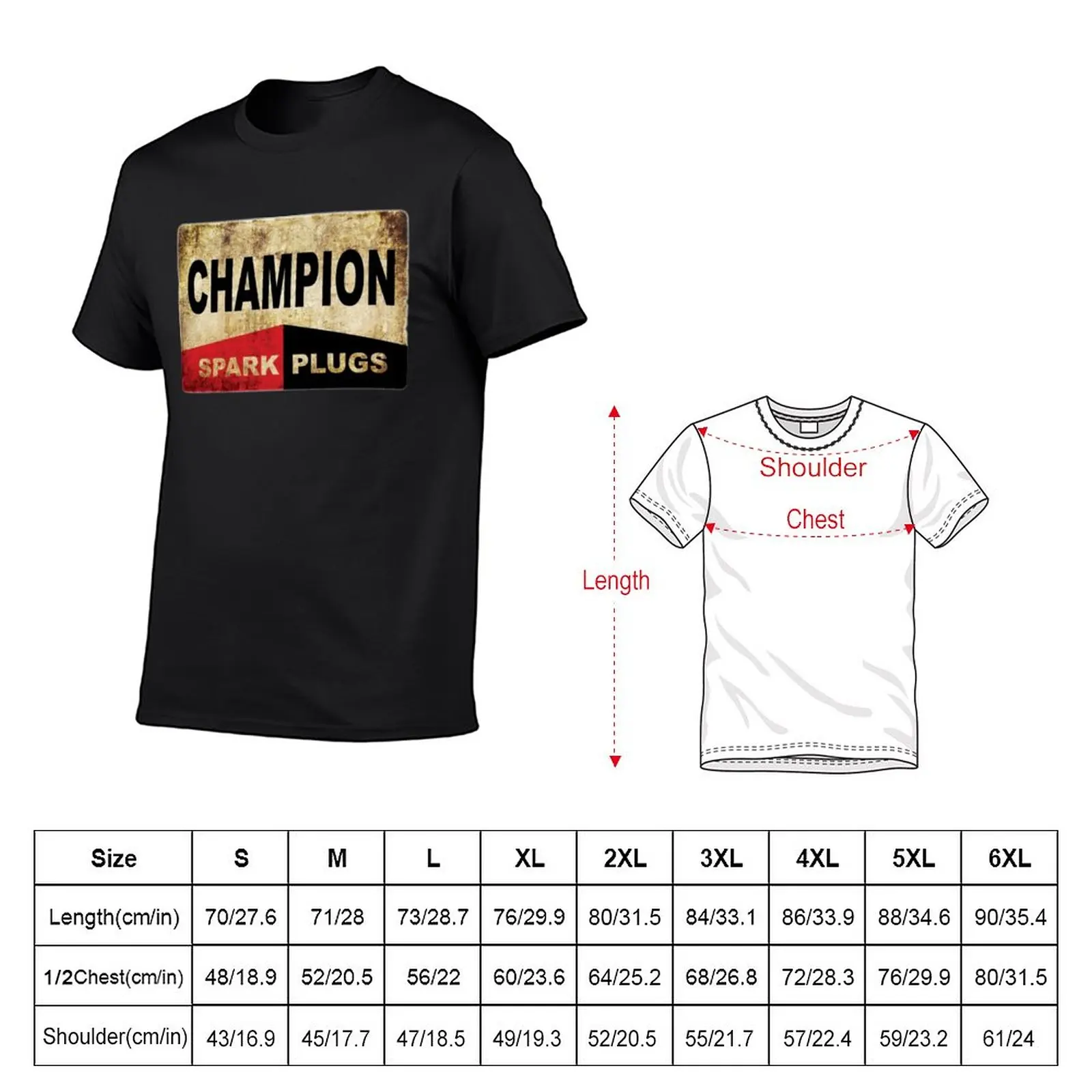 Champion Spark Plugs T-Shirt animal print shirt for boys Aesthetic clothing t shirt man boys t shirts t shirts for men cotton