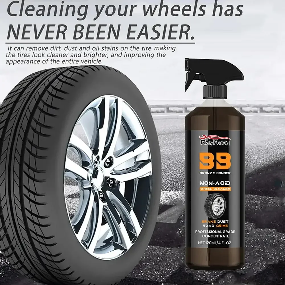 Powerful Wheel Cleaner  Powerful Rim Brake Buster Spray Car Detailing Brake Dust Remover for Cleaning Wheels and Tires